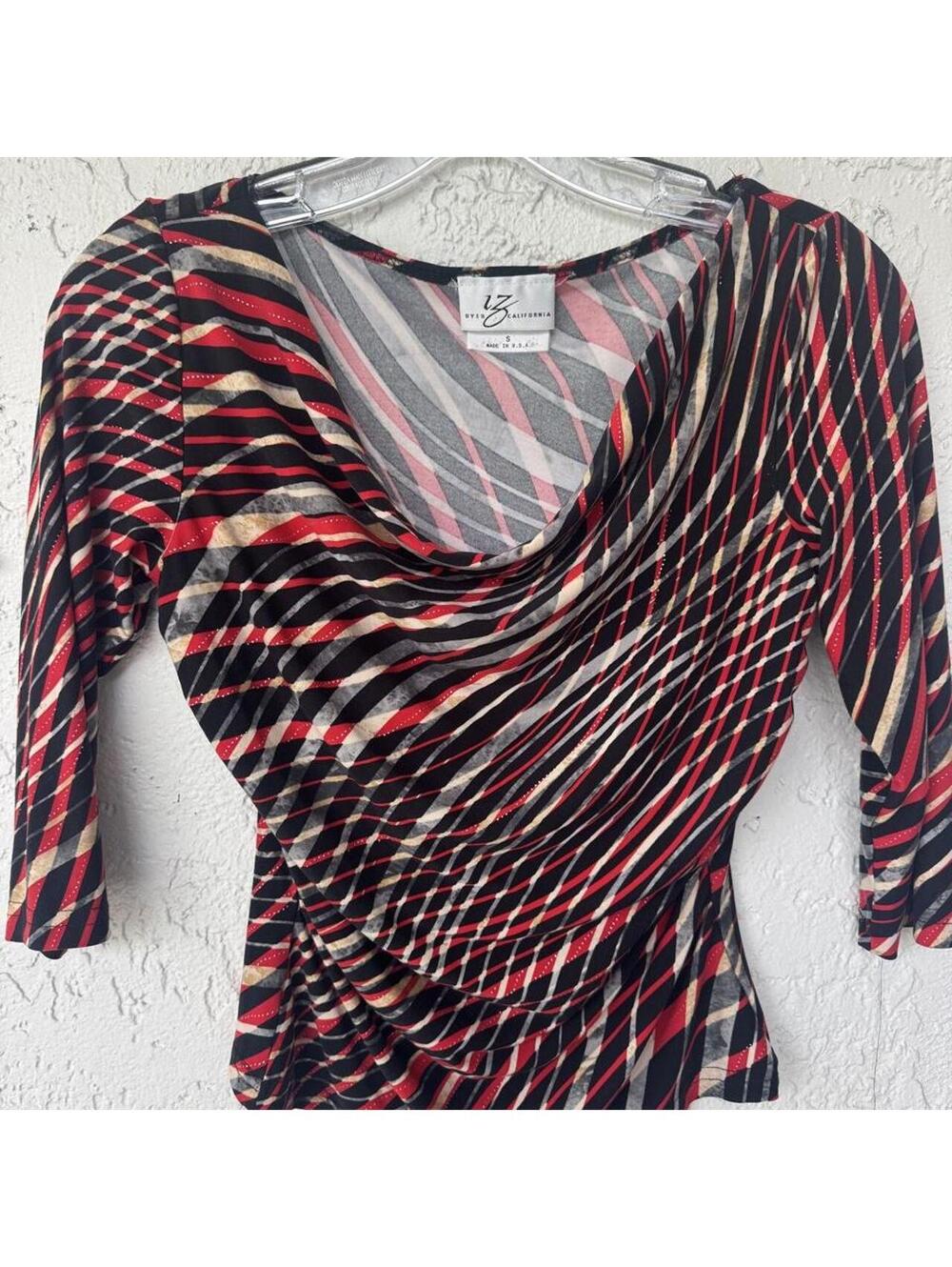 IZ Byer Women's Multi and Red Shirt